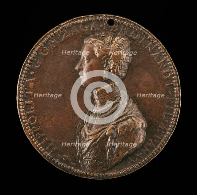 Ippolita di Ferdinando Gonzaga, 1535-1563 [obverse]. Creator: Leone Leoni.