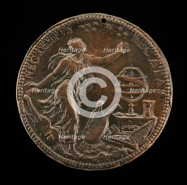 Ippolita Looking at a Crown of Stars [reverse]. Creator: Leone Leoni.