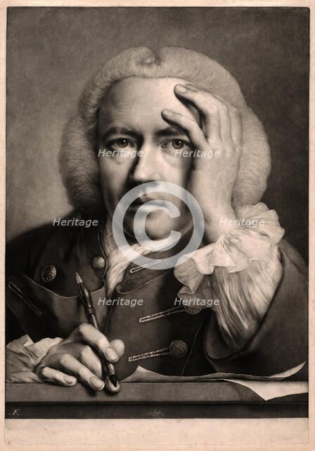 Ipse (Self-Portrait), from Life-Sized Heads, 1760. Creator: Thomas Frye.