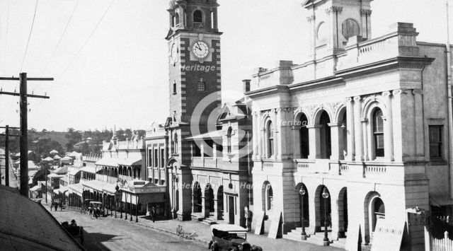 Ipswich Post Office, Old Ipswich Town Hall, School of Arts, Brisbane St, Ipswich, Queensland, 1928. Creator: Jack Bain.