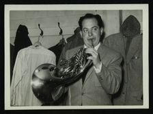 Irving Rosenthal with a French horn, c1950s. Creator: Denis Williams