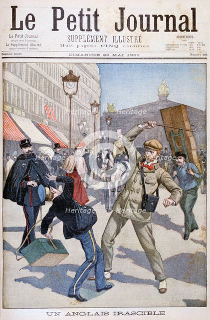 Irascible English tourist, Paris, 1900. Artist: Unknown
