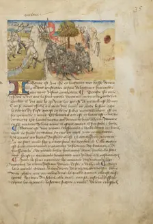 Ireland (Hibernia); Livre des merveilles du monde (Book of the Marvels of the World), about 1460-65. Creator: Master of the Geneva Boccaccio