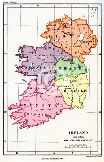 Ireland just before the English (Norman) invasion, 1169 (1893). Artist: Unknown