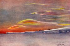 Iridescent Clouds: Looking North from Cape Evans 1911, (1913). Artist: Edward Wilson