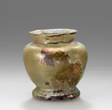 Iridescent green Miniature pot, 1st-2nd century A.D. Creator: Unknown