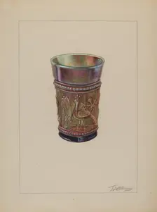 Iridescent Jar, c. 1937. Creator: Thomas Holloway