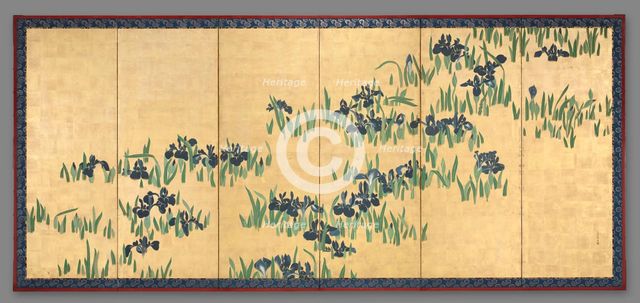 Irises, 1700s. Creator: Watanabe Shik? (Japanese, 1683-1755).