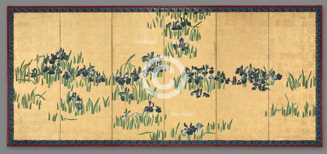 Irises, 1700s. Creator: Watanabe Shik? (Japanese, 1683-1755).