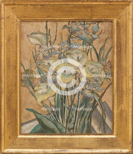 Irises and Calla Lilies, between c1890 and 1905. Creator: Maria Oakey Dewing.