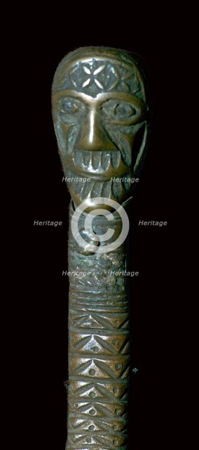 Irish copper-alloy curved mount, 6th century. Artist: Unknown