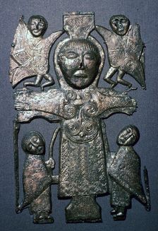 Irish Celtic crucifixion plaque, one of the earliest in Ireland