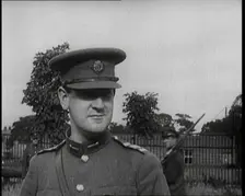 Irish Chair of the Provisional Government Michael Collins in Uniform, 1922. Creator: British Pathe Ltd