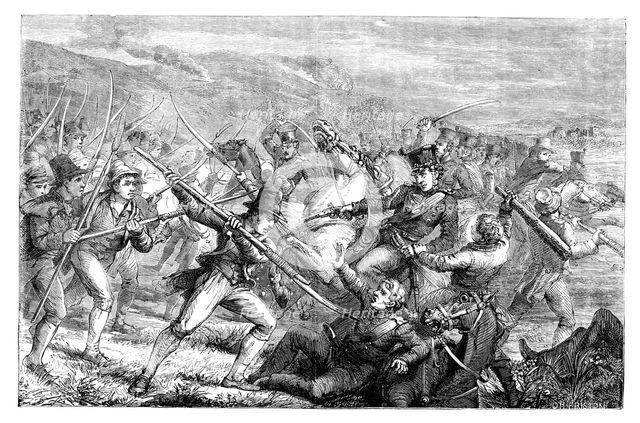 Irish anti-tithe agitation, Carrickshock, 1831 (c1895). Artist: Unknown