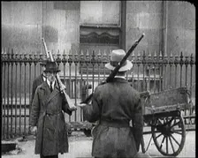Irish Free State Soldiers With Their Rifles on Their Shoulders, 1922. Creator: British Pathe Ltd