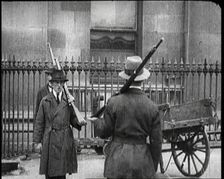 Irish Free State Soldiers With Their Rifles on Their Shoulders, 1922. Creator: British Pathe Ltd