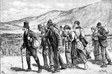 Irish harvesters on their way to England, 1881. Creator: W. Q.