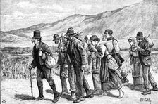 Irish harvesters on their way to England, 1881. Creator: W. Q.