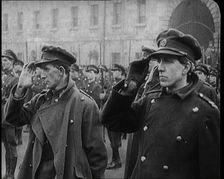 Irish Soldiers Saluting in Dublin, 1922. Creator: British Pathe Ltd