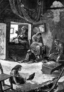 Irish Sketches: a fisherman's cabin in Connemara, 1880. Creator: Unknown