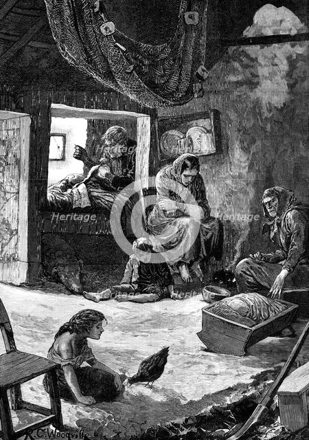 Irish Sketches: a fisherman's cabin in Connemara, 1880. Creator: Unknown.