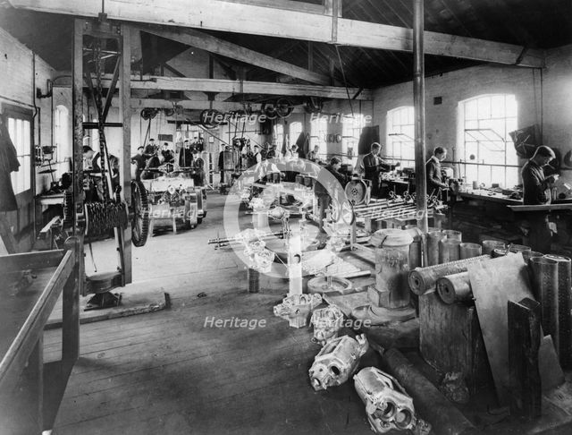 Iris Cars workshop, c1907. Artist: Unknown