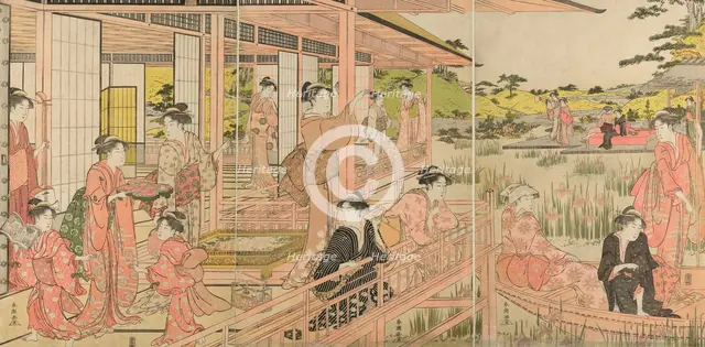 Iris Garden, c. 1781/89. Creator: Katsukawa Shuncho.