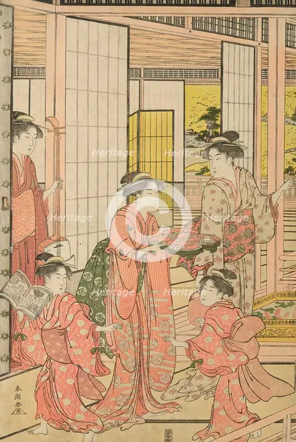 Iris Garden, c. 1781/89. Creator: Katsukawa Shuncho.