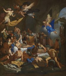 Iris in the realm of hypnosis, c.1670. Creator: Carpioni, Giulio (1613-1678)