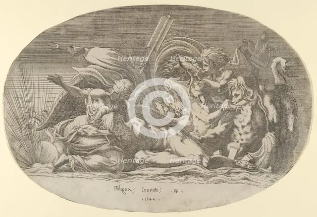 Iris, Neptune, and Sleep, 1544. Creator: Antonio Fantuzzi.