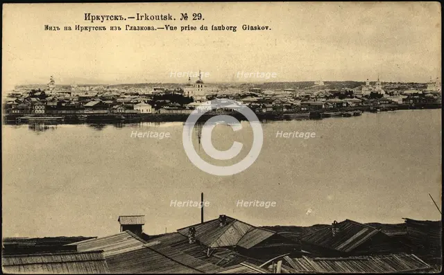Irkutsk View of Irkutsk from Glazkov, 1904-1917. Creator: Unknown.