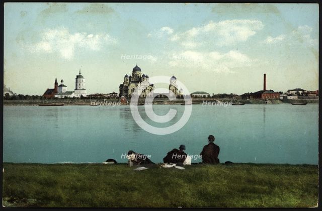 Irkutsk View of the city from Love Island, 1904-1914. Creator: Unknown.