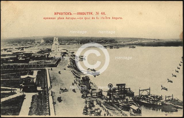 Irkutsk. Embankment of the Angara, 1902. Creator: Unknown.