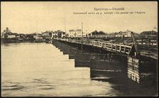 Irkutsk Pontoon bridge on the Angara River, 1904-1917. Creator: Unknown