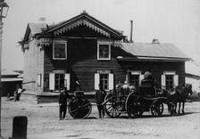 Irkutsk police fire brigade. Steam fire pipe and Arsenal well, 1894. Creator: R Prorokov