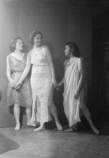 Irma Duncan dancers, 1933 Apr. 24. Creator: Arnold Genthe