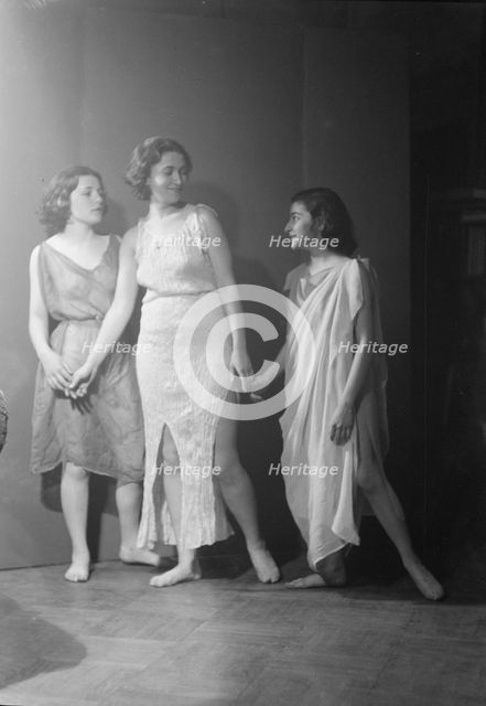 Irma Duncan dancers, 1933 Apr. 24. Creator: Arnold Genthe.