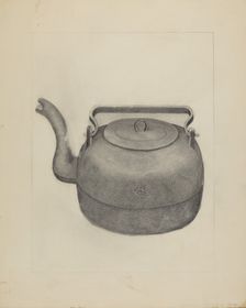 Iron Tea Kettle, 1935/1942. Creator: Frederick Jackson