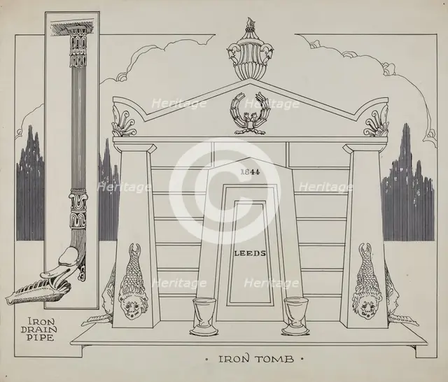 Iron Tomb, c. 1936. Creator: Thomas Byrne.