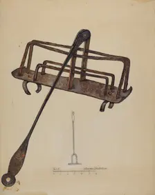 Iron Toast Rack, c. 1937. Creator: Florence Stevenson