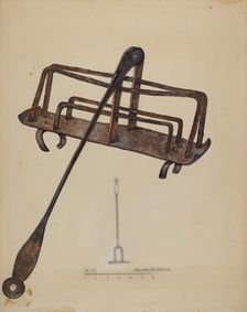 Iron Toast Rack, c. 1937. Creator: Florence Stevenson