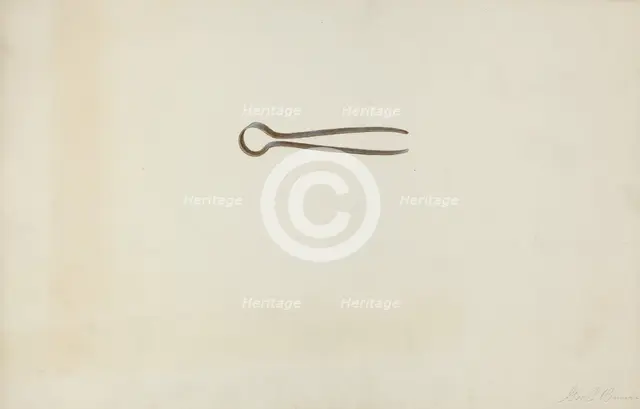 Iron Tweezer, c. 1938. Creator: George C. Brown.