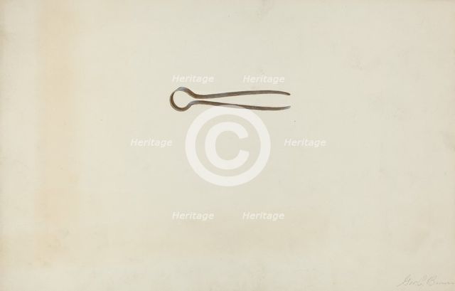 Iron Tweezer, c. 1938. Creator: George C. Brown.