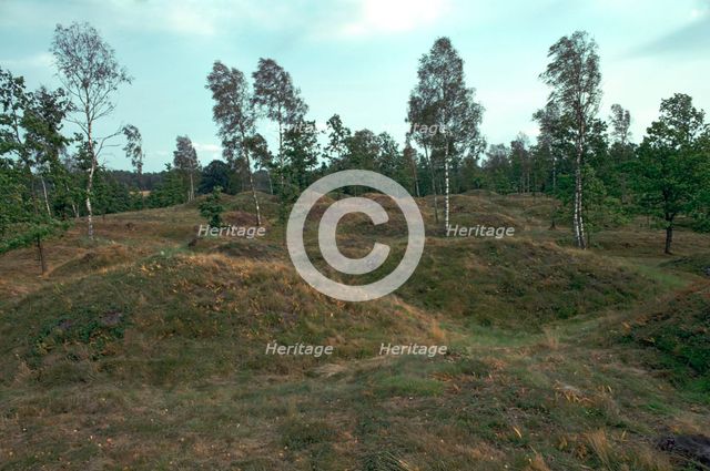 Iron Age burial mounds in Sweden. Artist: Unknown