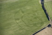 Iron Age double ditched enclosure crop mark, near South Wonston, Hampshire, 2018. Creator: Historic England Staff Photographer