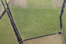 Iron Age double ditched enclosure crop mark, near South Wonston, Hampshire, 2018. Creator: Historic England Staff Photographer