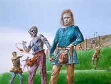 Iron Age tribesmen, c5th century BC, (c1990-2010). Artist: Paul Birkbeck