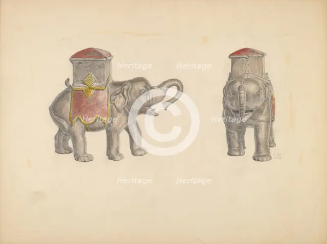 Iron Bank Elephant, c. 1938. Creator: Z.S. Lupus.
