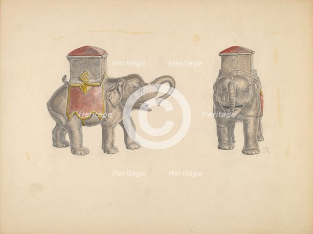 Iron Bank Elephant, c. 1938. Creator: Z.S. Lupus.