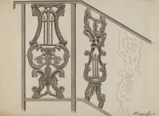 Iron Bannister, c. 1936. Creator: Edward L Loper